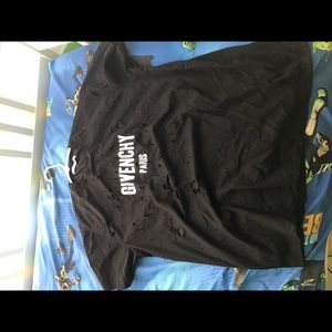 Givenchy black destroyed shirt oversized size L